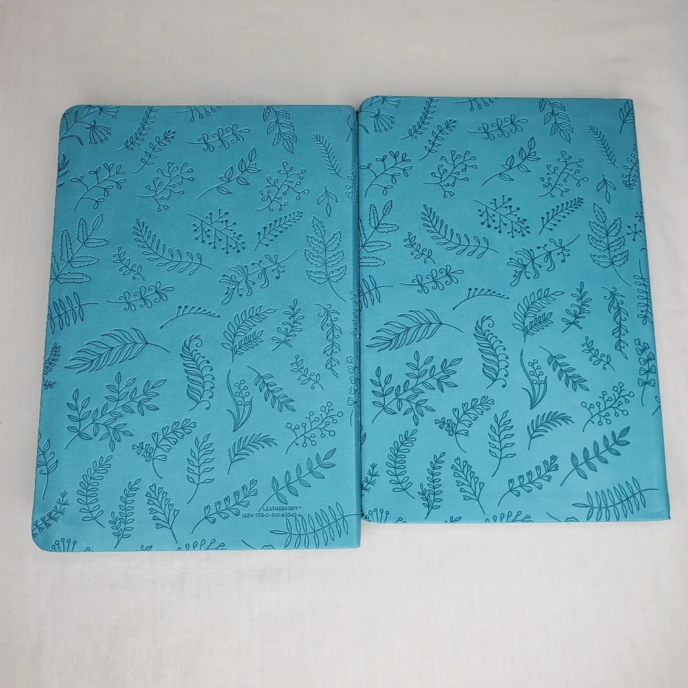 22B) BIBLE & JOURNAL Teal Soft Leather Large Print